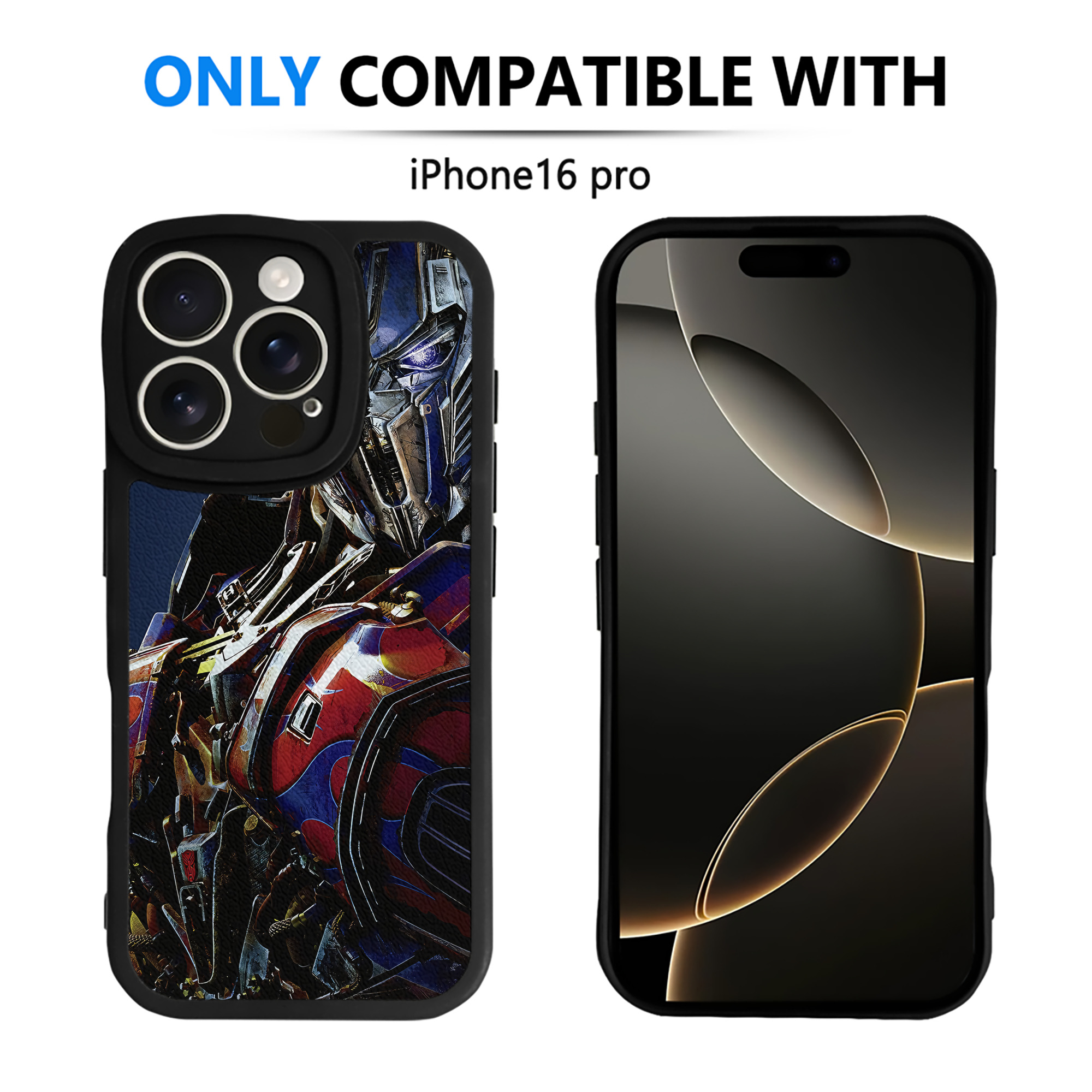（画像用） Transformers トランスフォーマー 【iPhone 16シリーズ対応】シリコンスマホケース（レザー調） 材質：シリコン